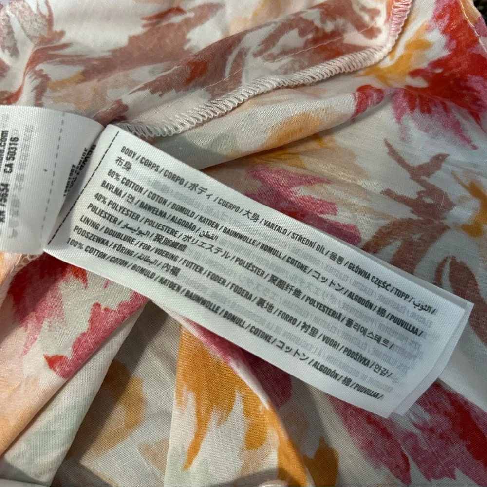NWT Abercrombie & Fitch medium tall Emerson Poplin floral puff sleeve mini dress - Picture 6 of 9